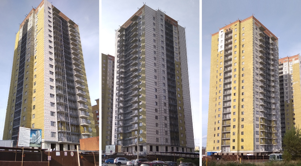 Ветрозащита фасада ЖК Малиновка Казань